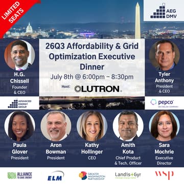 Cover Image for 26Q3 DMV Executive Dinner: Affordability & Grid Optimization