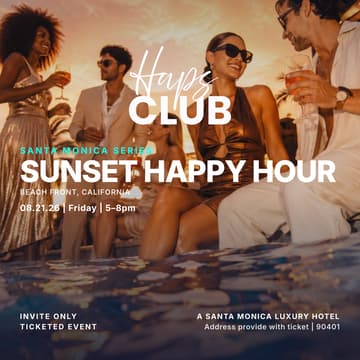 Cover Image for Haps Club & Sunset Happy Hour