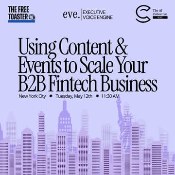 Cover Image for B2B Fintech Founders Lunch: Using Content & Events to Scale