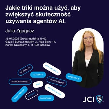 Cover Image for Jakie triki można użyć, aby zwiększyć skuteczność używania agentów AI | Spotkanie Klubu Młodych Przedsiębiorców (BEZPŁATNE)