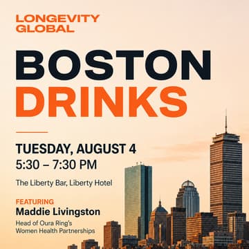 Cover Image for Longevity Global Meetup Feat. Oura’s Head of Women’s Health Partnerships Maddie Livingston