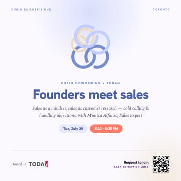 Cover Image for Curio Coworking - Founders meet Sales