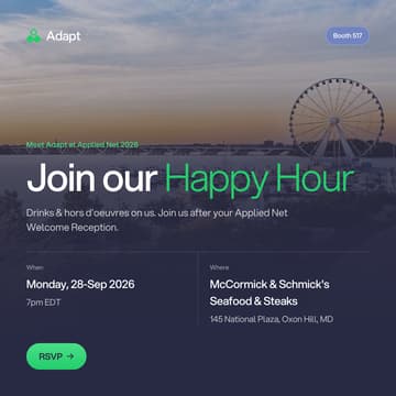 Cover Image for Happy Hour with Adapt @AppliedNet 2026