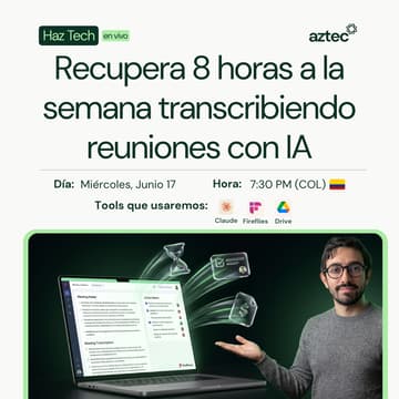 Cover Image for Recupera 8 horas a la semana transcribiendo reuniones con IA