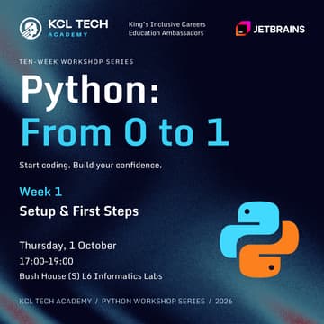 Cover Image for Python 0-1, Week 1: Setup & first steps