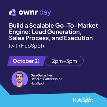 Cover Image for Build a Scalable Go-To-Market Engine: Lead Generation, Sales Process, and Execution with HubSpot