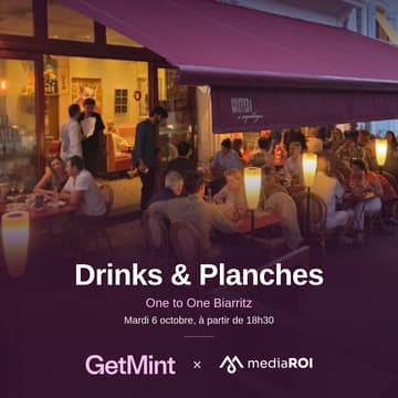 Cover Image for GetMint x MediaRoi - Drinks & Planches @Chistera & Coquillages - Biarritz