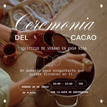 Cover Image for Ceremonia de Cacao · Solsticio de Verano · Un espacio para parar y conectar.