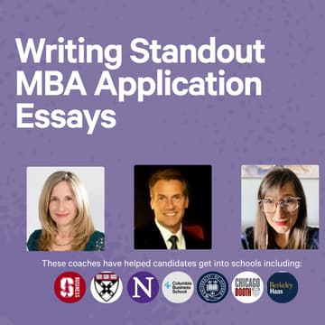 Cover Image for Writing Standout MBA Application Essays
