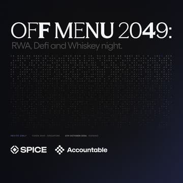 Cover Image for OFF MENU 2049: RWA, Defi and Whiskey night