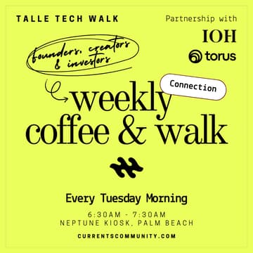 Cover Image for Talle Tech Walk | Weekly Coffee & Walk for Founders, Creators & Investors