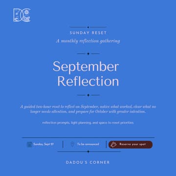 Cover Image for Sunday Reset: September Reflection