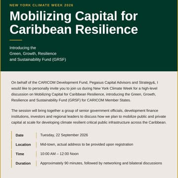 Cover Image for Mobilizing Capital for Caribbean Resilience