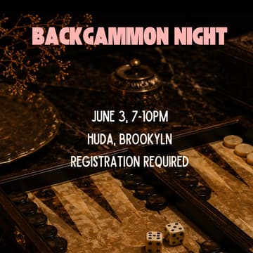 Cover Image for Backgammon Night at Huda