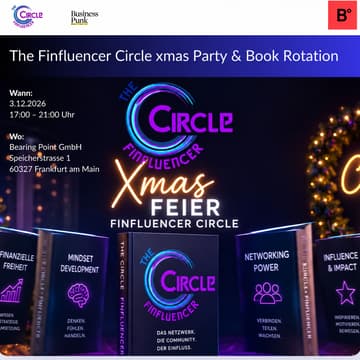 Cover Image for The Finfluencer Circle xmas Feier mit Book Rotation bei Bearing Point 2026