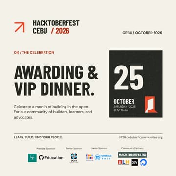Cover Image for Cebu Hacktoberfest 2026 Awarding