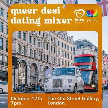 Cover Image for intro & GIN present: 🇬🇧 London Queer Desi Singles Mixer 🌈