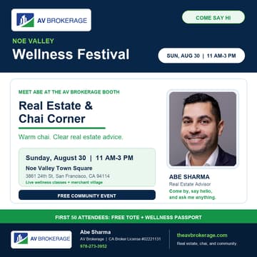 Noe Valley Wellness Festival: Real Estate & Chai Corner