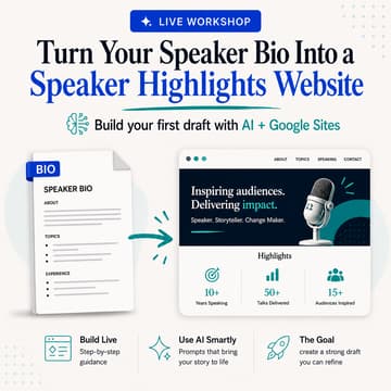 Cover Image for Turn Your Speaker Bio Into A Speaker Highlights Website With AI