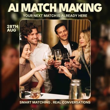 Cover Image for AI Matchmaking|28th August|Sobremesa Downtown