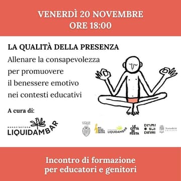 Cover Image for 🎨 La qualità della presenza — Incontro di formazione esperienziale per educatori e genitori