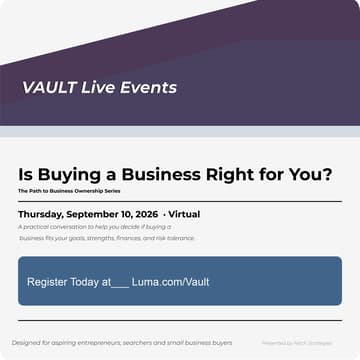 Cover Image for The Path to Business Ownership Series: Is Buying a Business Right for You?