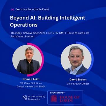 Cover Image for Executive Roundtable: Beyond AI: Building Intelligent Operations