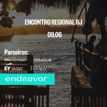 Cover Image for Encontro Regional Endeavor no Rio de Janeiro 2026 - Sunset na Ilha Primeira