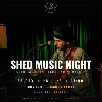 Cover Image for SHED Music Night SHED Bar goes Beach Bar @ Market