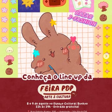 Cover Image for Feira POP de Arte,Cultura, Bazar e J-Fashion