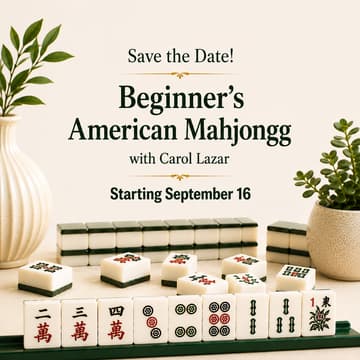 Cover Image for American Mahjongg Beginner Class - September