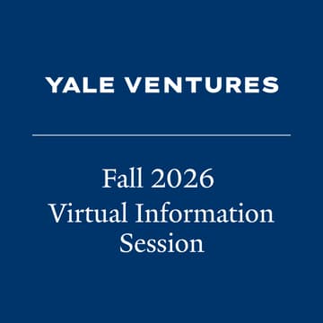 Cover Image for Yale Ventures Faculty Innovation: Fall 2026 Infosession