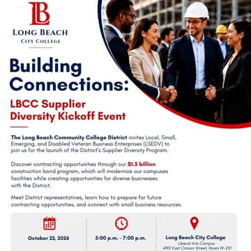 Cover Image for Long Beach Community College District Supplier Diversity Kickoff Event