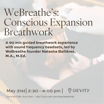 Cover Image for weBreathe at Gevity: Full Moon Ceremony | Conscious Expansion Breathwork