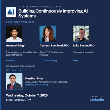 Cover Image for AI Tech Leaders' Club, Q3 2026: Building Continuously Improving AI Systems