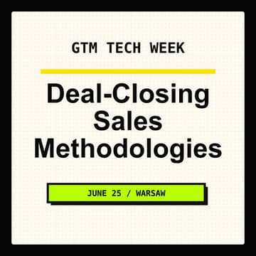 Cover Image for GTM Week: Deal-Closing Sales Methodologies Workshop