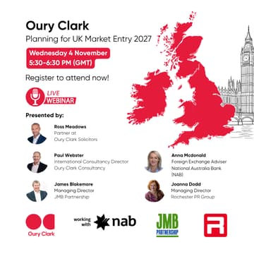 Cover Image for Oury Clark - Planning for UK Market Entry 2027 [WEBINAR]