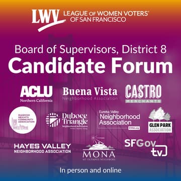 Cover Image for San Francisco Board of Supervisors, District 8 Candidate Forum