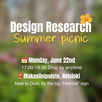 Cover Image for Design Research Picnic in Helsinki