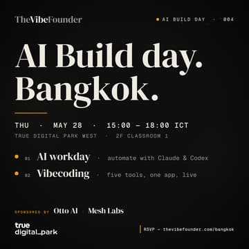 Cover Image for AI Build Day Bangkok · Build with Claude, Codex & Vibecoding Tools