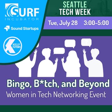 Cover Image for Bingo, B*tch, and Beyond: Women in Tech Networking Event | Kelly Tutors x SURF Incubator x Sound Startups