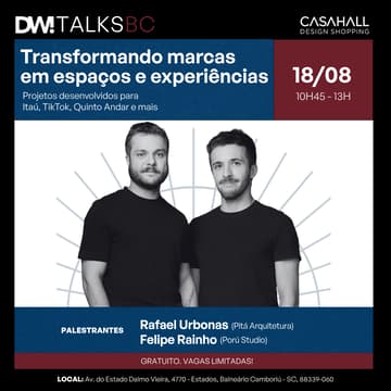 Cover Image for DW! TALKS BC - 18/08 - Transformando marcas em espaços e experiências