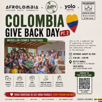 Cover Image for COLOMBIA GIVE BACK DAY PT. 2 🇨🇴❤️ | Medellín