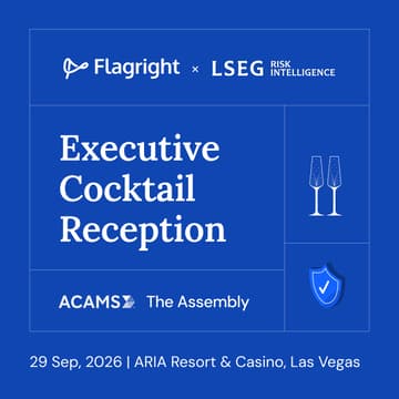 Cover Image for Flagright × LSEG | Executive Cocktail Reception | ACAMS The Assembly