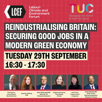 Cover Image for Reindustrialising Britain: Securing Good Jobs in a Modern, Green Economy