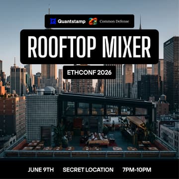 Cover Image for Rooftop Mixer with Quantstamp & Common Defense | ETHConf 2026