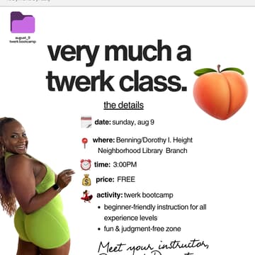 Cover Image for very much a twerk class.