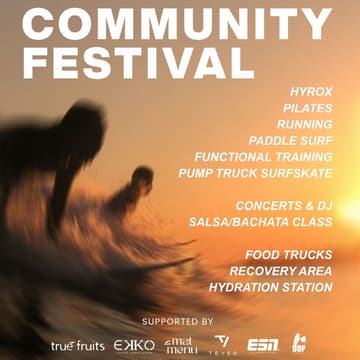 Cover Image for COMMUNITY FESTIVAL by SEA YOU x CNB Beach x RCB 🌅🌊🏋️🛹
