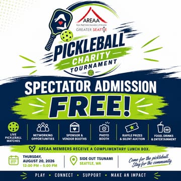 Cover Image for AREAA Pickleball Charity Tournament 2026- Spectator Admission