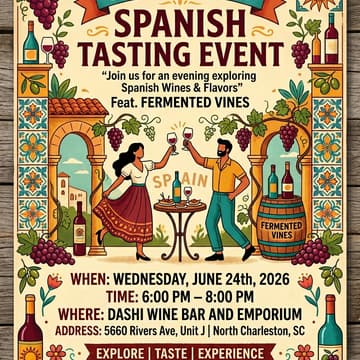 Cover Image for Summer Fling Spanish Wine Tasting with Fermented Vines!